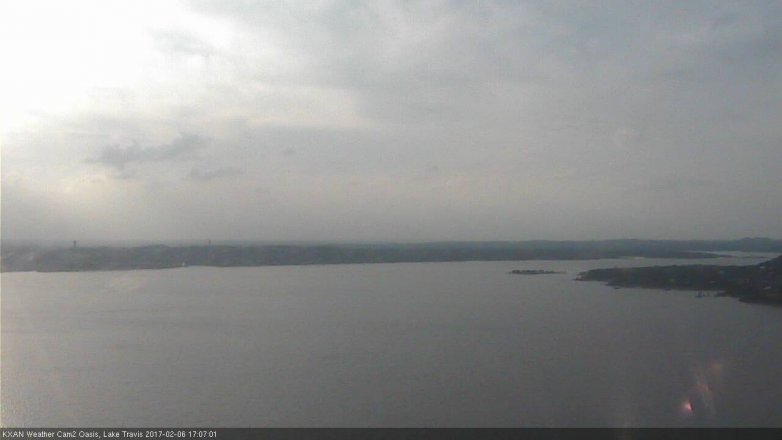 Lake Travis webcam, February 6, 2017 4:30 PM CT