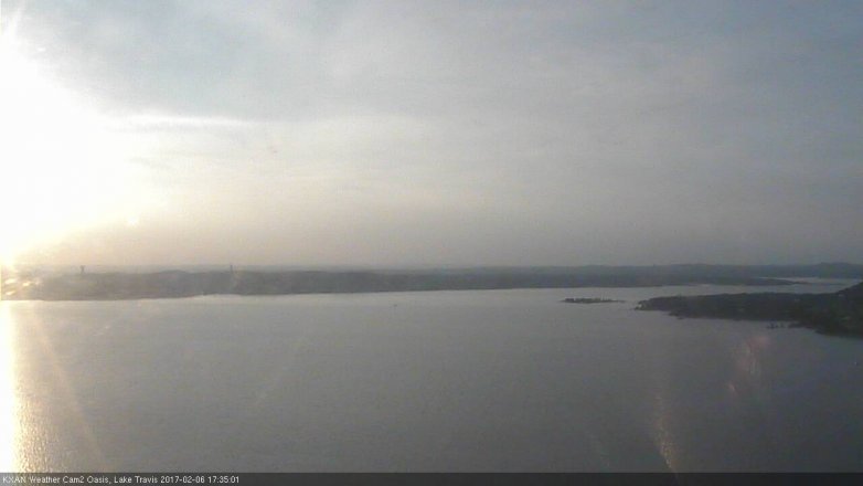 Lake Travis webcam, February 6, 2017 4:55 PM CT