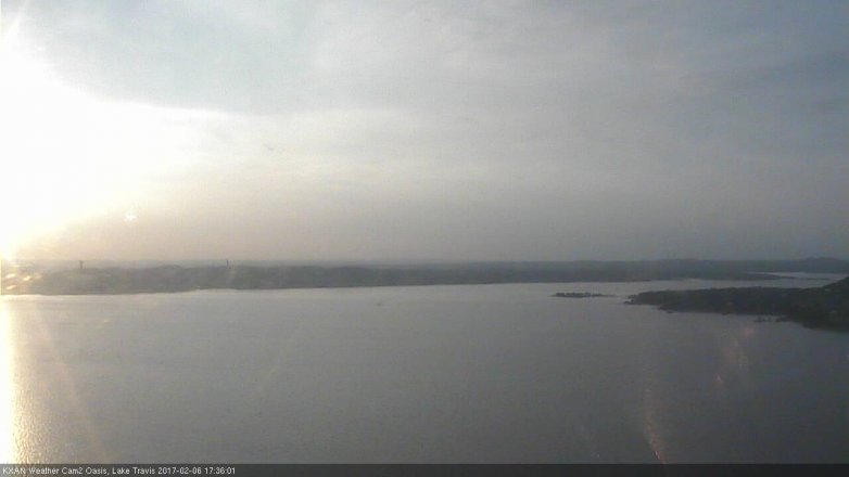 Lake Travis webcam, February 6, 2017 5:00 PM CT