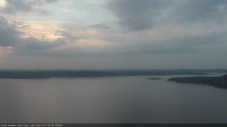 Lake Travis webcam, February 6, 2017 5:10 PM CT