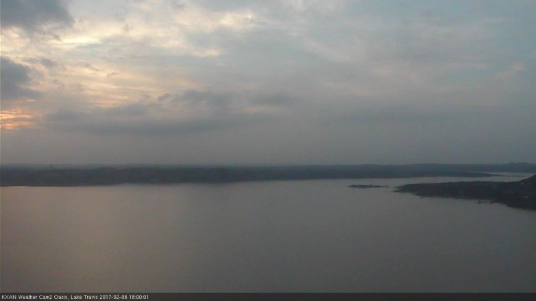Lake Travis webcam, February 6, 2017 5:20 PM CT