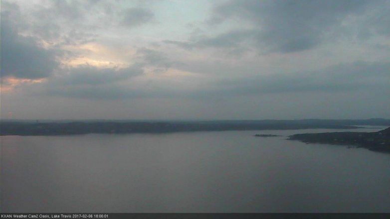 Lake Travis webcam, February 6, 2017 5:25 PM CT