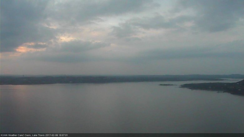 Lake Travis webcam, February 6, 2017 5:30 PM CT