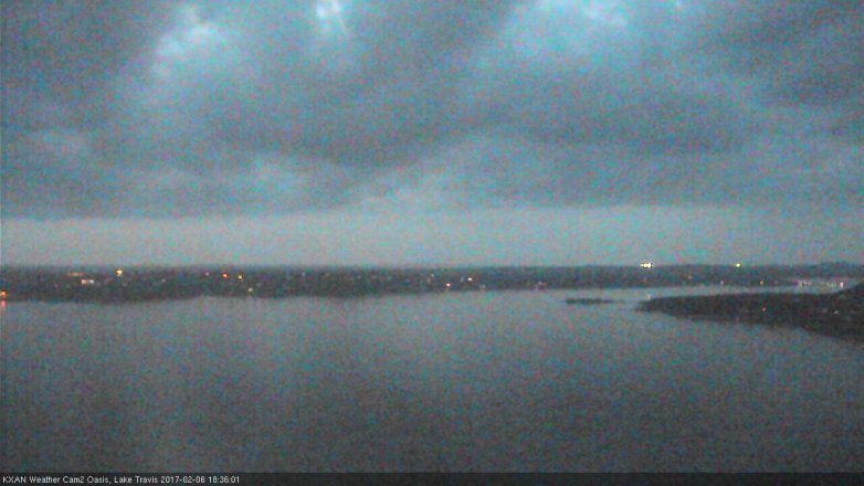 Lake Travis webcam, February 6, 2017 5:40 PM CT