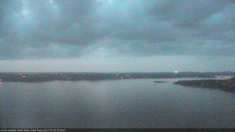 Lake Travis webcam, February 6, 2017 5:50 PM CT