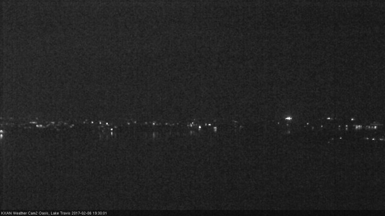 Lake Travis webcam, February 6, 2017 6:55 PM CT