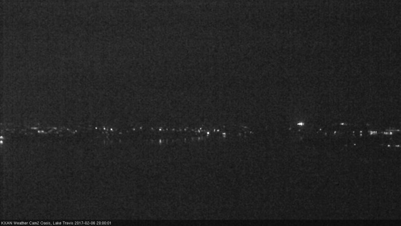 Lake Travis webcam, February 6, 2017 7:05 PM CT