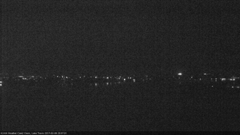 Lake Travis webcam, February 6, 2017 7:20 PM CT