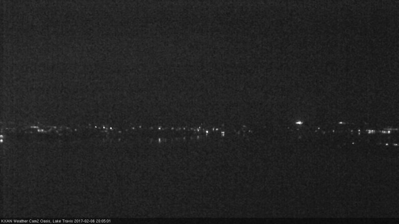 Lake Travis webcam, February 6, 2017 7:30 PM CT