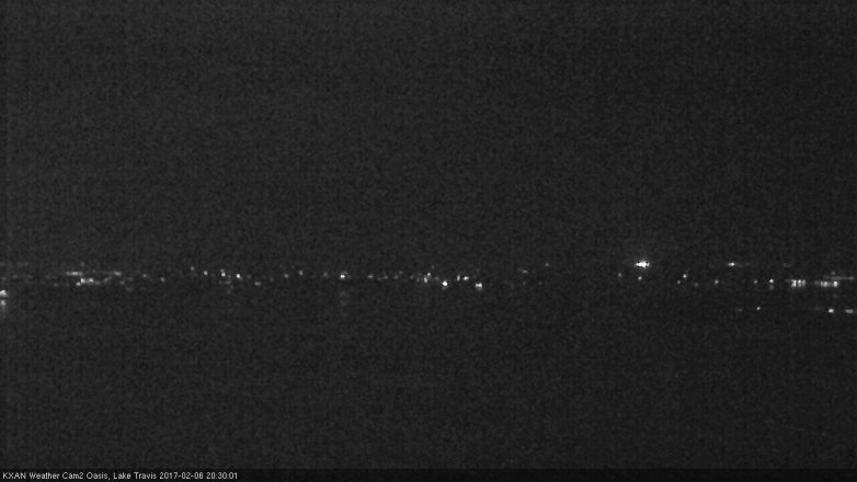 Lake Travis webcam, February 6, 2017 7:55 PM CT