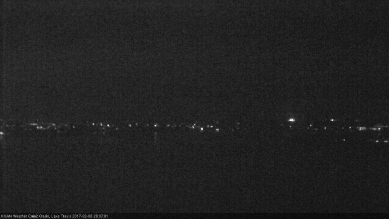Lake Travis webcam, February 6, 2017 8:00 PM CT