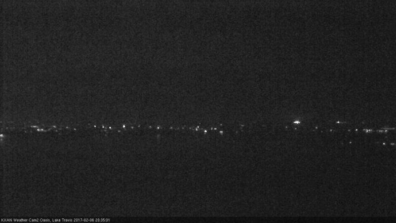 Lake Travis webcam, February 6, 2017 8:05 PM CT
