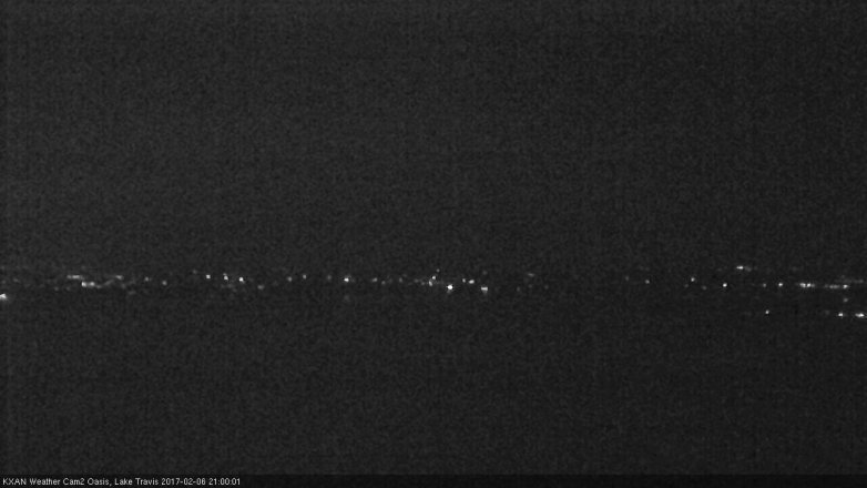 Lake Travis webcam, February 6, 2017 8:20 PM CT