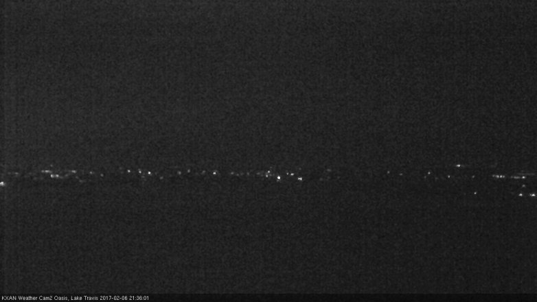 Lake Travis webcam, February 6, 2017 8:40 PM CT