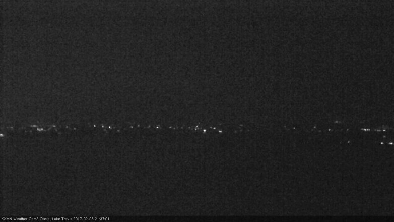 Lake Travis webcam, February 6, 2017 9:00 PM CT