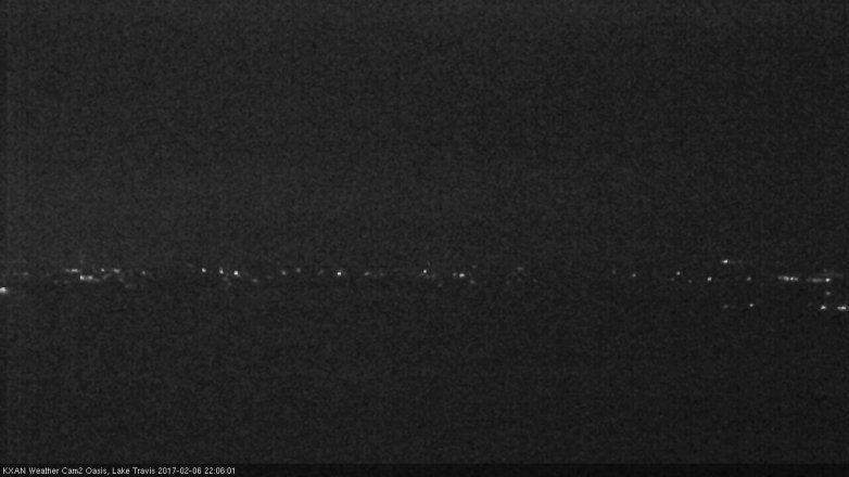 Lake Travis webcam, February 6, 2017 9:20 PM CT