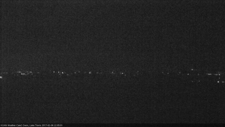 Lake Travis webcam, February 6, 2017 9:30 PM CT