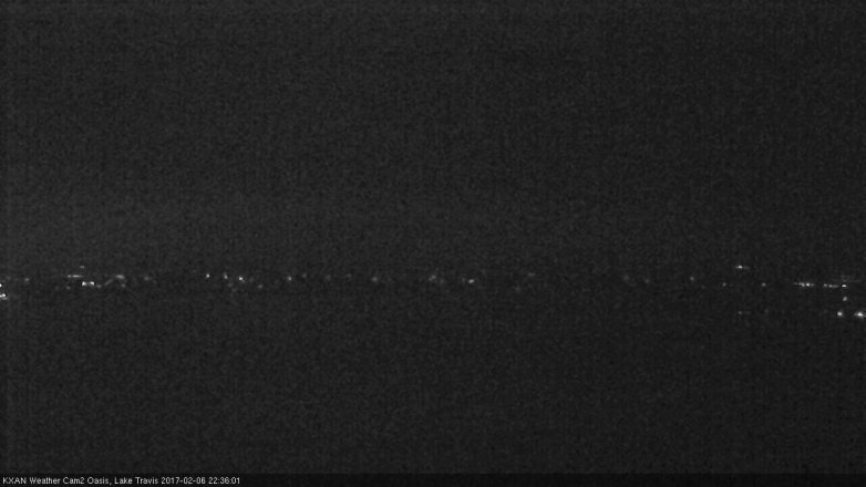 Lake Travis webcam, February 6, 2017 9:50 PM CT