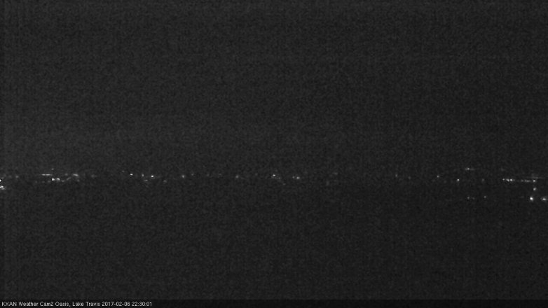 Lake Travis webcam, February 6, 2017 9:55 PM CT