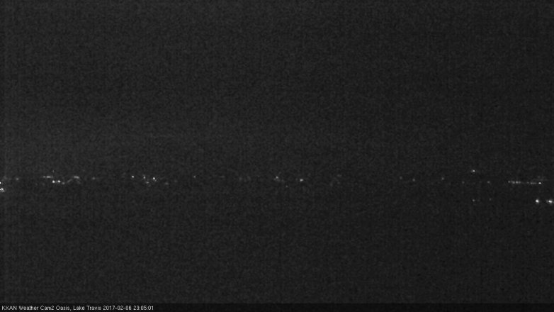 Lake Travis webcam, February 6, 2017 10:15 PM CT
