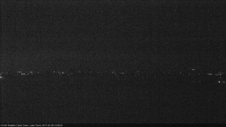 Lake Travis webcam, February 6, 2017 10:35 PM CT