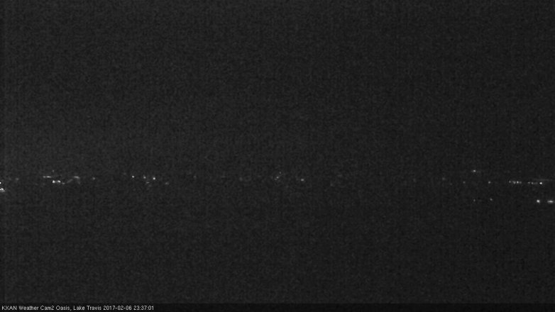 Lake Travis webcam, February 6, 2017 11:00 PM CT