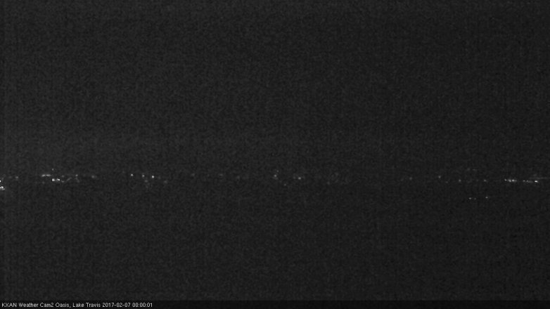 Lake Travis webcam, February 6, 2017 11:25 PM CT