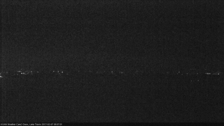 Lake Travis webcam, February 6, 2017 11:35 PM CT