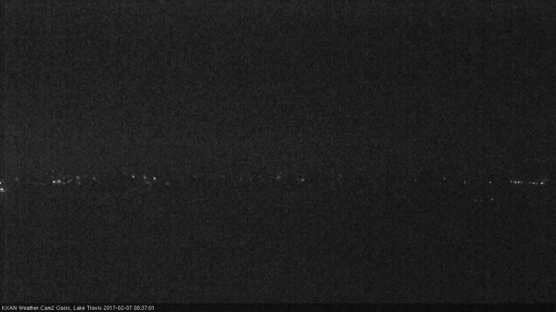 Lake Travis webcam, February 6, 2017 11:40 PM CT