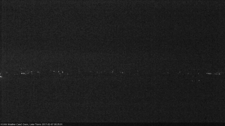Lake Travis webcam, February 6, 2017 11:50 PM CT