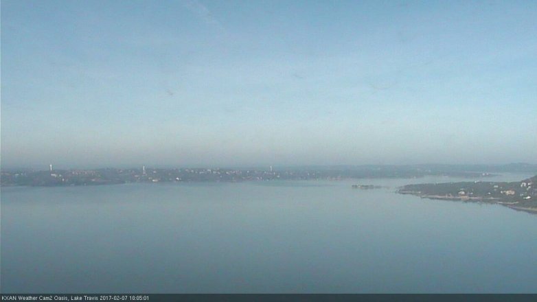 Lake Travis webcam, February 7, 2017 9:25 AM CT