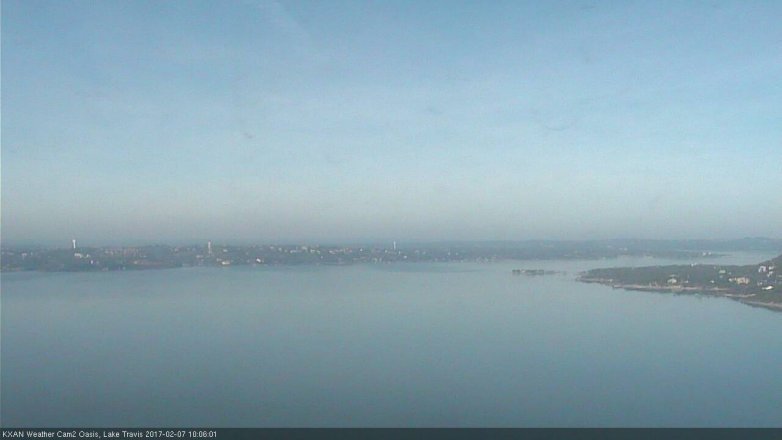 Lake Travis webcam, February 7, 2017 9:30 AM CT