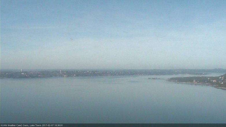 Lake Travis webcam, February 7, 2017 9:40 AM CT