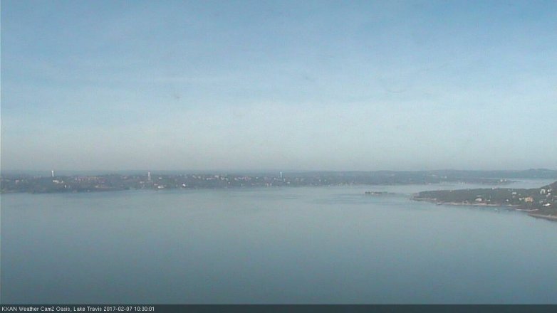 Lake Travis webcam, February 7, 2017 9:55 AM CT