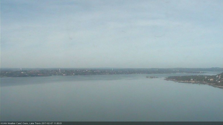 Lake Travis webcam, February 7, 2017 10:10 AM CT