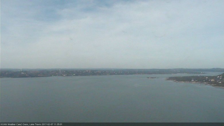 Lake Travis webcam, February 7, 2017 11:05 AM CT