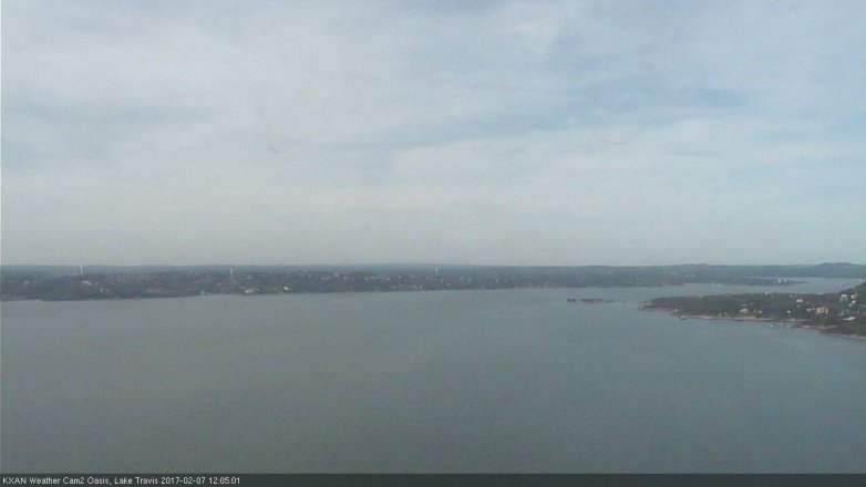 Lake Travis webcam, February 7, 2017 11:20 AM CT