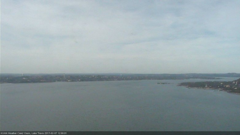 Lake Travis webcam, February 7, 2017 11:25 AM CT