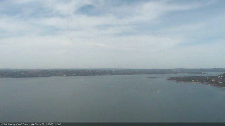 Lake Travis webcam, February 7, 2017 11:40 AM CT