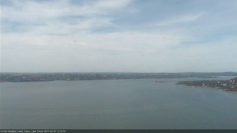 Lake Travis webcam, February 7, 2017 12:05 PM CT