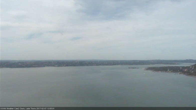 Lake Travis webcam, February 7, 2017 12:10 PM CT