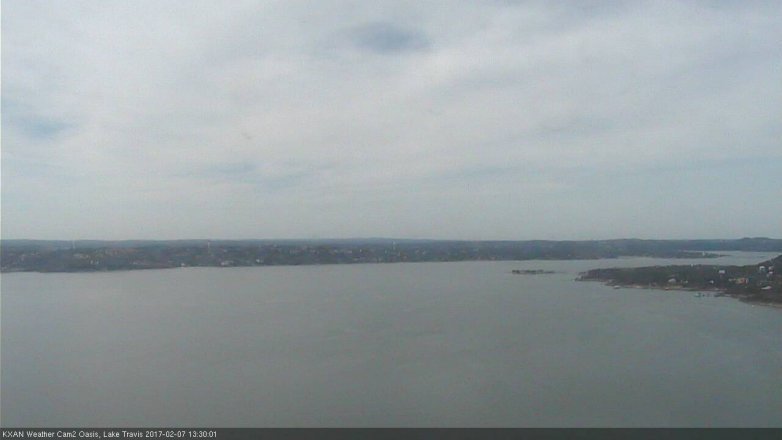 Lake Travis webcam, February 7, 2017 12:45 PM CT