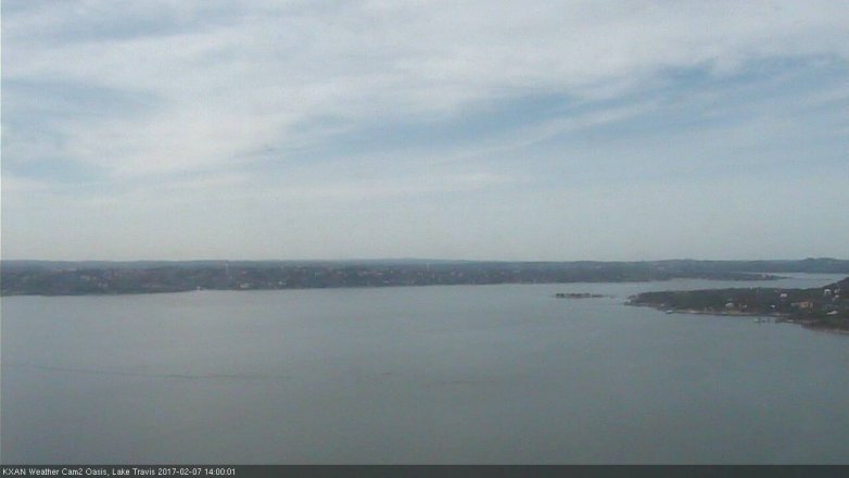 Lake Travis webcam, February 7, 2017 1:05 PM CT