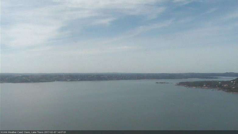 Lake Travis webcam, February 7, 2017 1:25 PM CT