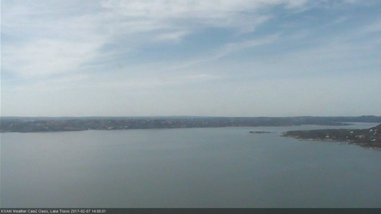 Lake Travis webcam, February 7, 2017 1:35 PM CT
