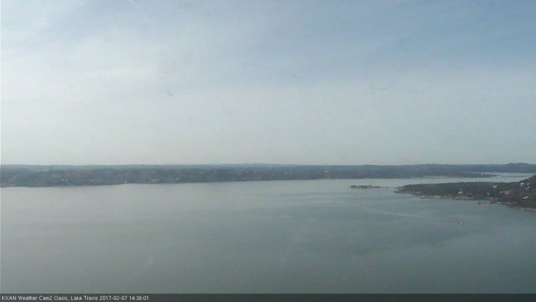 Lake Travis webcam, February 7, 2017 1:40 PM CT
