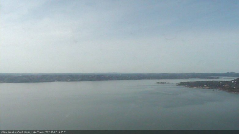 Lake Travis webcam, February 7, 2017 1:45 PM CT