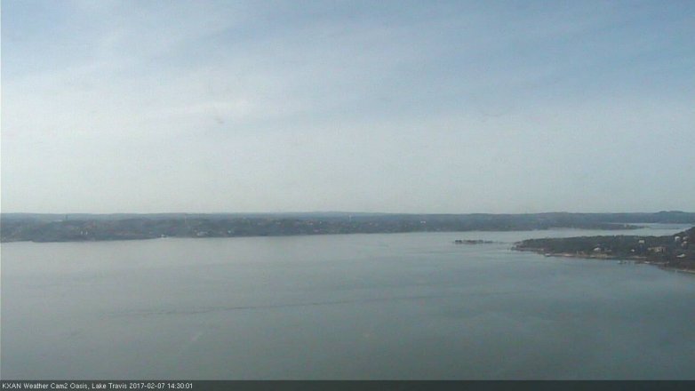 Lake Travis webcam, February 7, 2017 1:55 PM CT