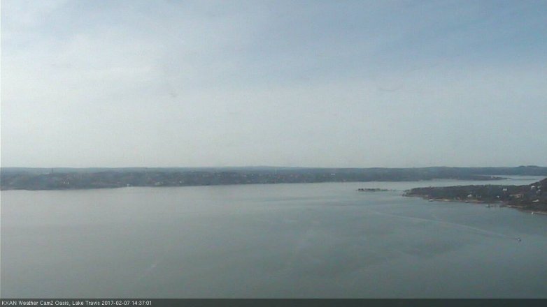 Lake Travis webcam, February 7, 2017 2:00 PM CT