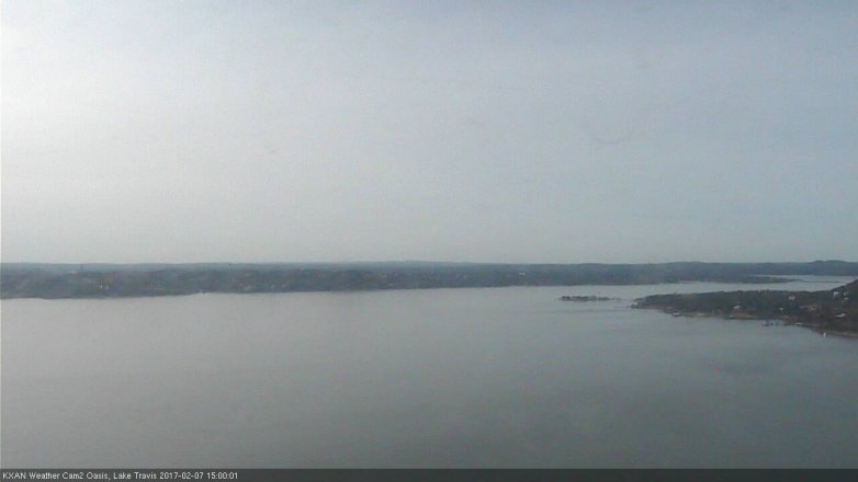 Lake Travis webcam, February 7, 2017 2:10 PM CT